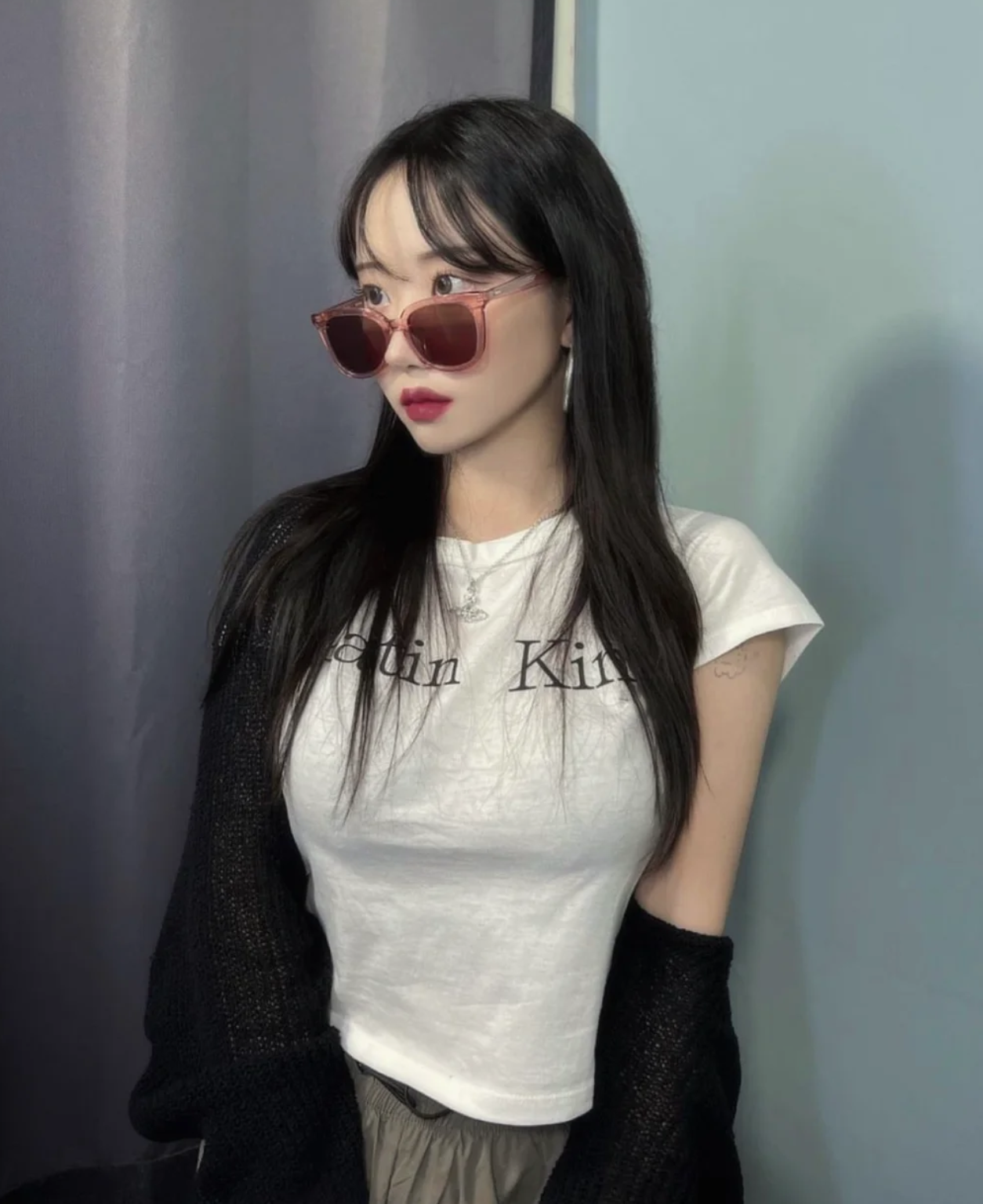 MATIN KIM LOGO CROP TOP IN短版 短袖（七色）