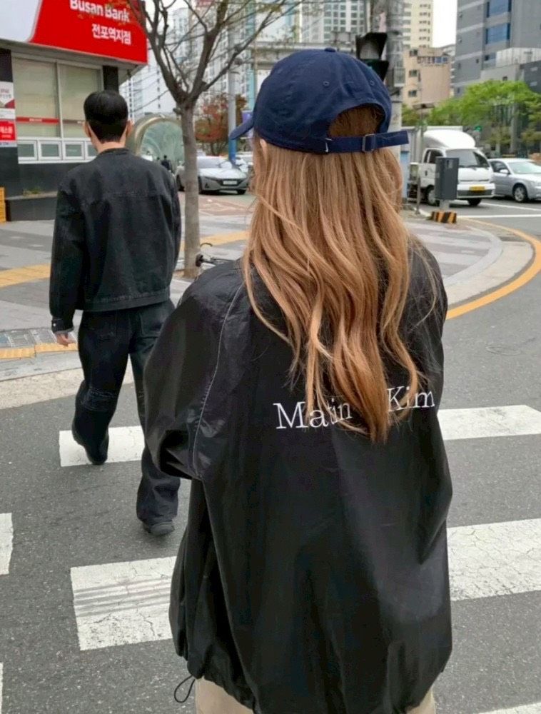 MATIN KIM 長版風衣外套 MATIN KIM LOGO COATING JUMPER