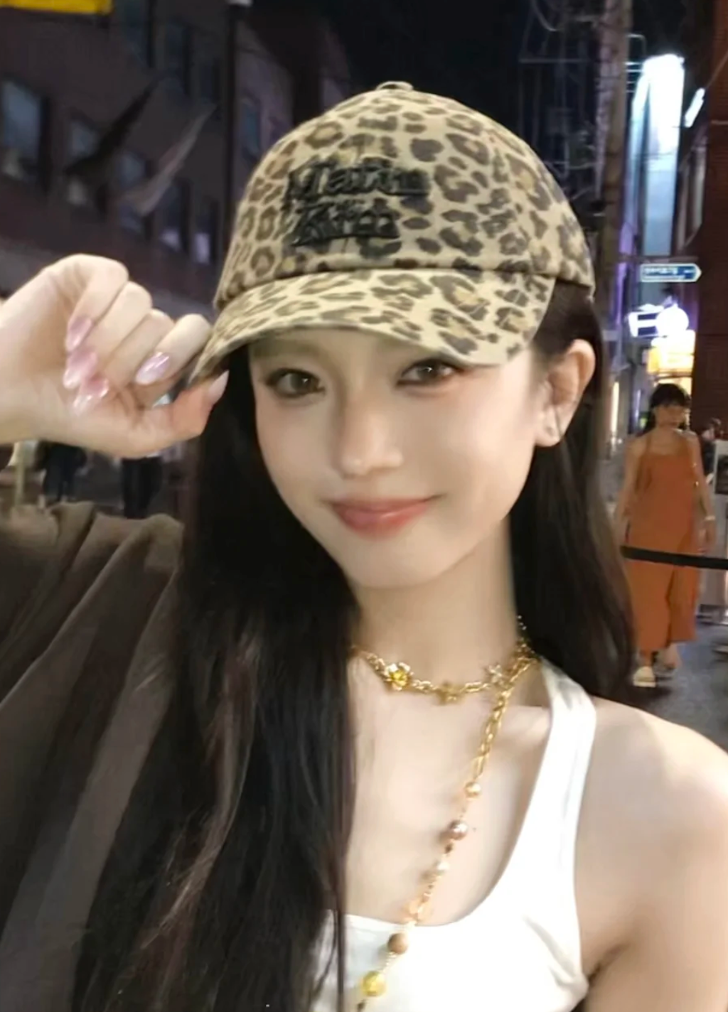 MATIN KIM 豹纹帽 MATIN LEOPARD VOLUME LOGO BALL CAP