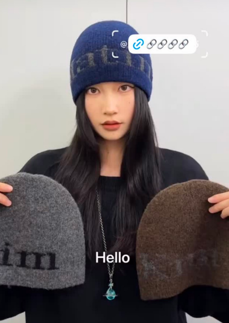 一日特價 MATIN KIM LOGO HEAVY KNIT BEANIE IN