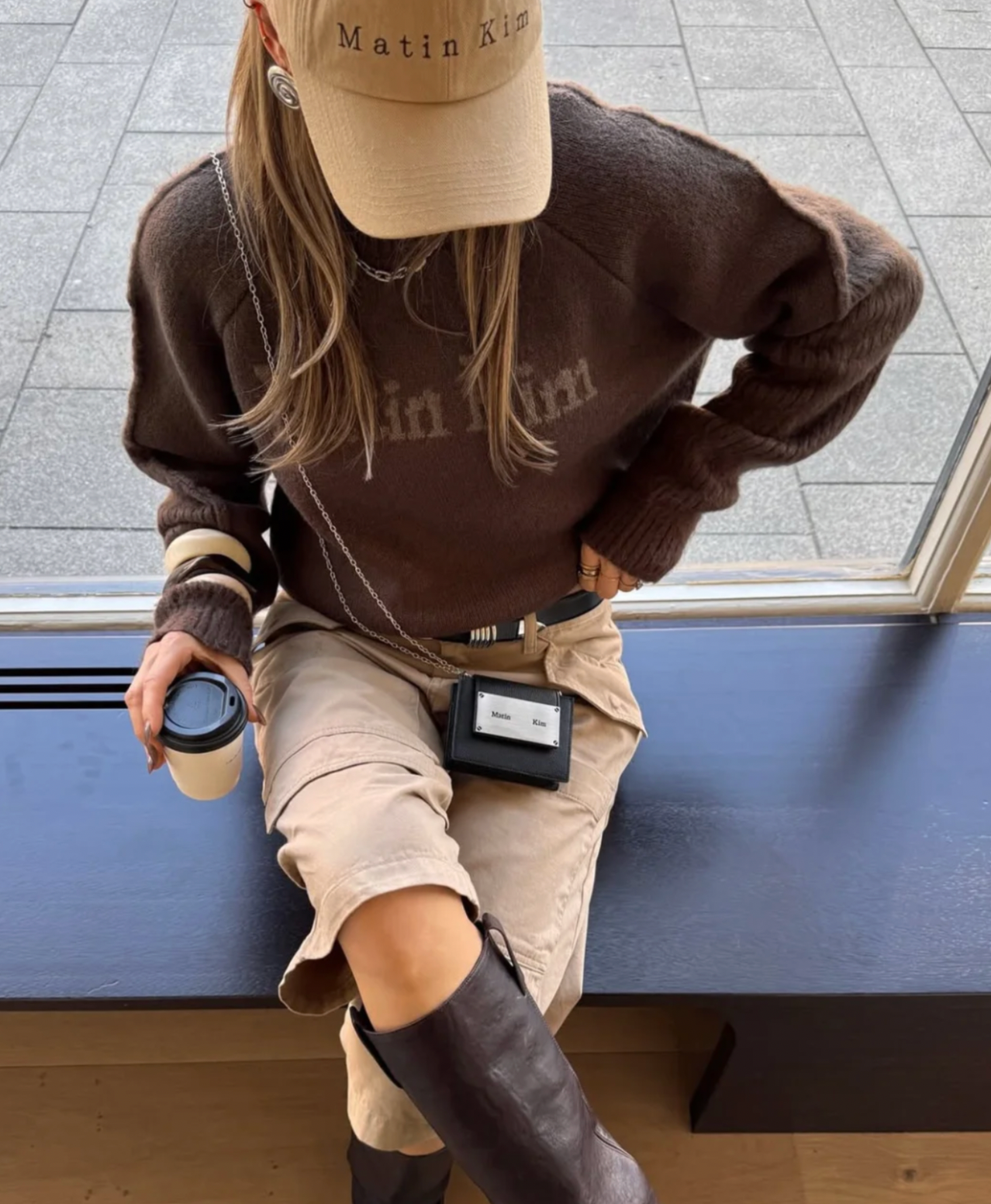 一日特價 MATIN KIM 樸志晟同款 EMBO JACQUARD SWEATER