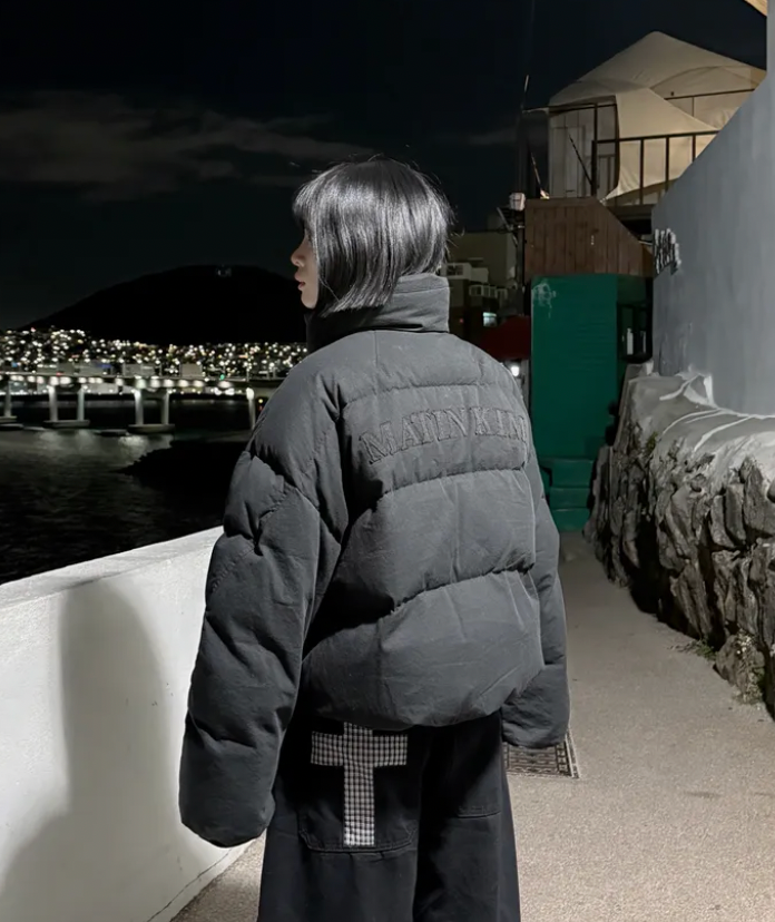 一日特價 MATIN KIM COTTON WASHED PUFFER DUCK DOWN JUMPER IN