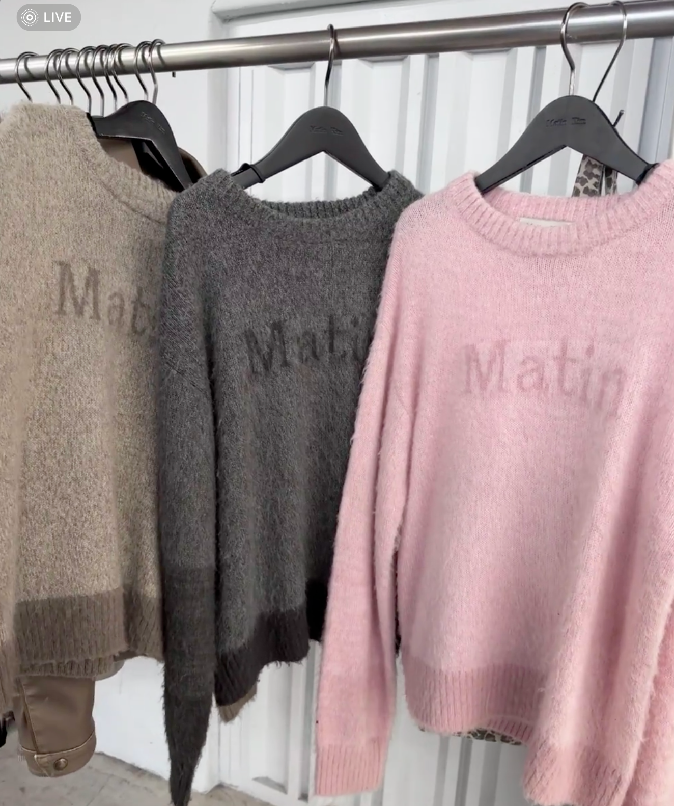 一日特價 MATIN KIM HAIRY BIG LOGO SWEATER FOR WOMEN
