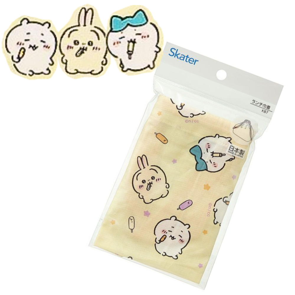 吉伊卡哇 chiikawa ちいかわ Skater 日本製 便當袋 束口袋 收納袋 午餐提袋 純棉