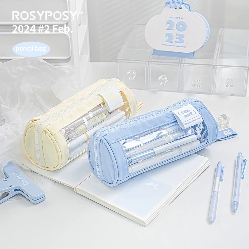 「圓滾滾奶油蛋捲鏡！」Rosyposy柔設有型稜鏡筆袋多層學生角