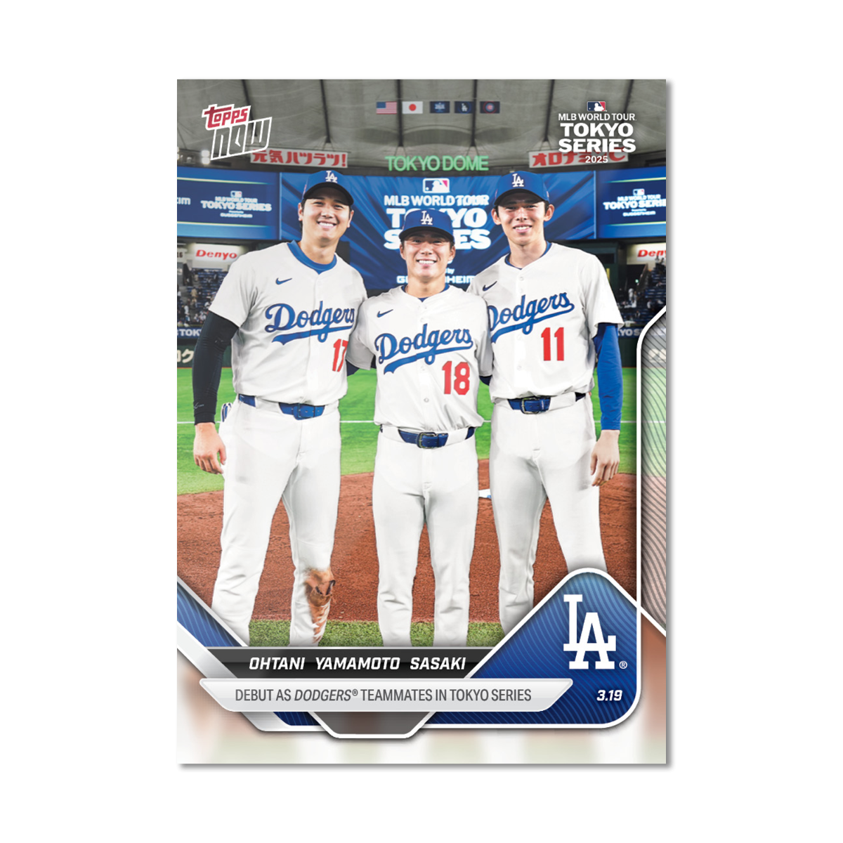 20250319 #7 大谷翔平、山本由伸、佐佐木朗希三人東京巨蛋首秀（抽簽名異圖卡）