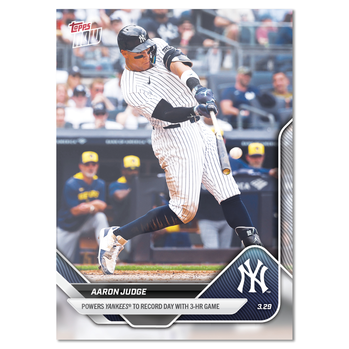 20250329 #18 Aaron Judge三響砲，歷史第二多（抽簽名異圖卡）