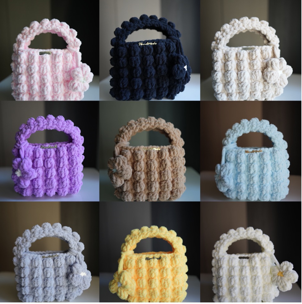 冰條線鉤織雲朵包☁️