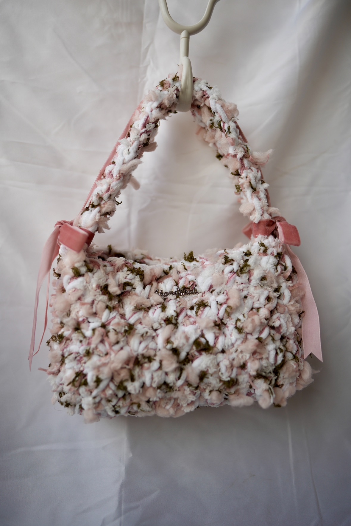 手混線蝴蝶結手提包