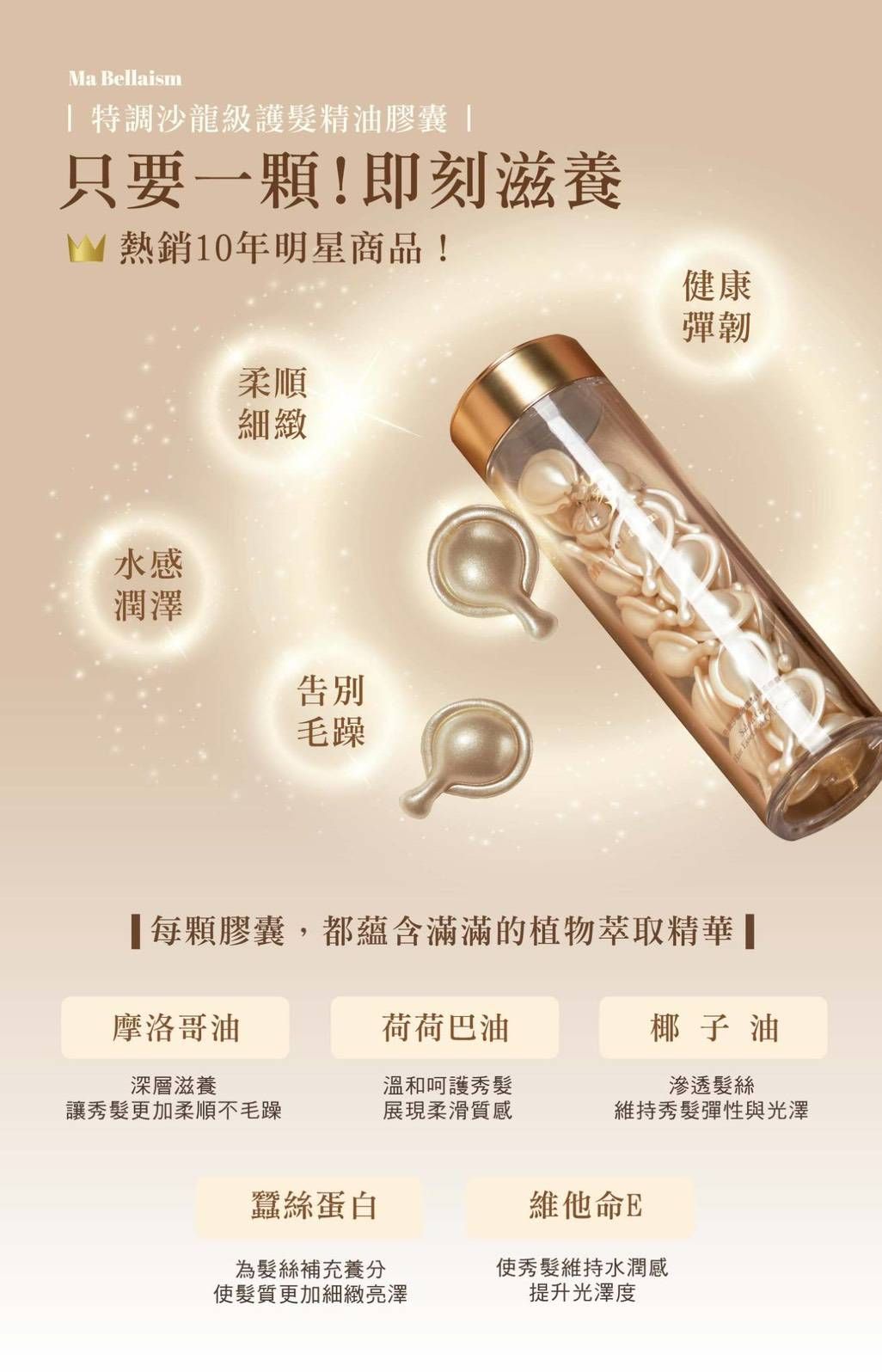 免沖洗維他命 沙龍級護髮精油膠囊