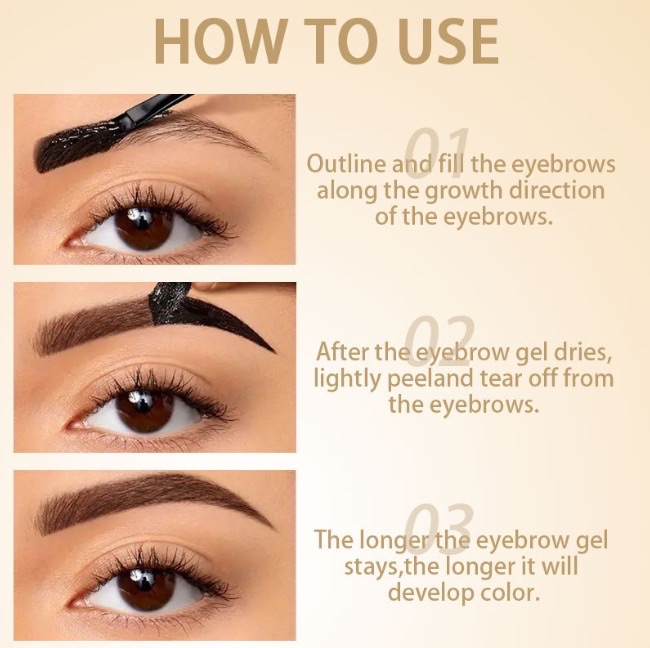 超自然不掉色撕拉眉膏