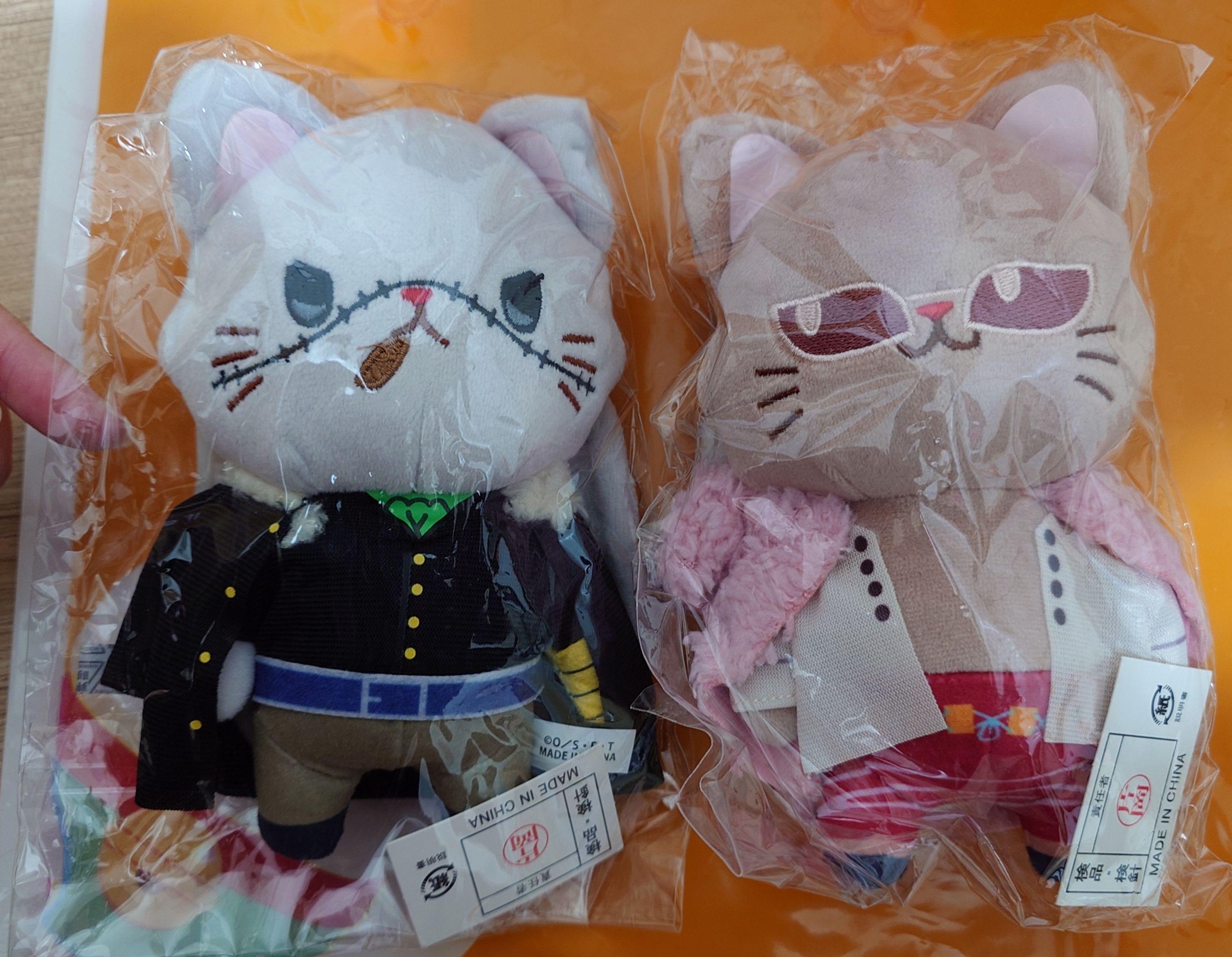 航海王 MOVIC 貓玩偶 （克洛克達爾、多佛朗明哥）