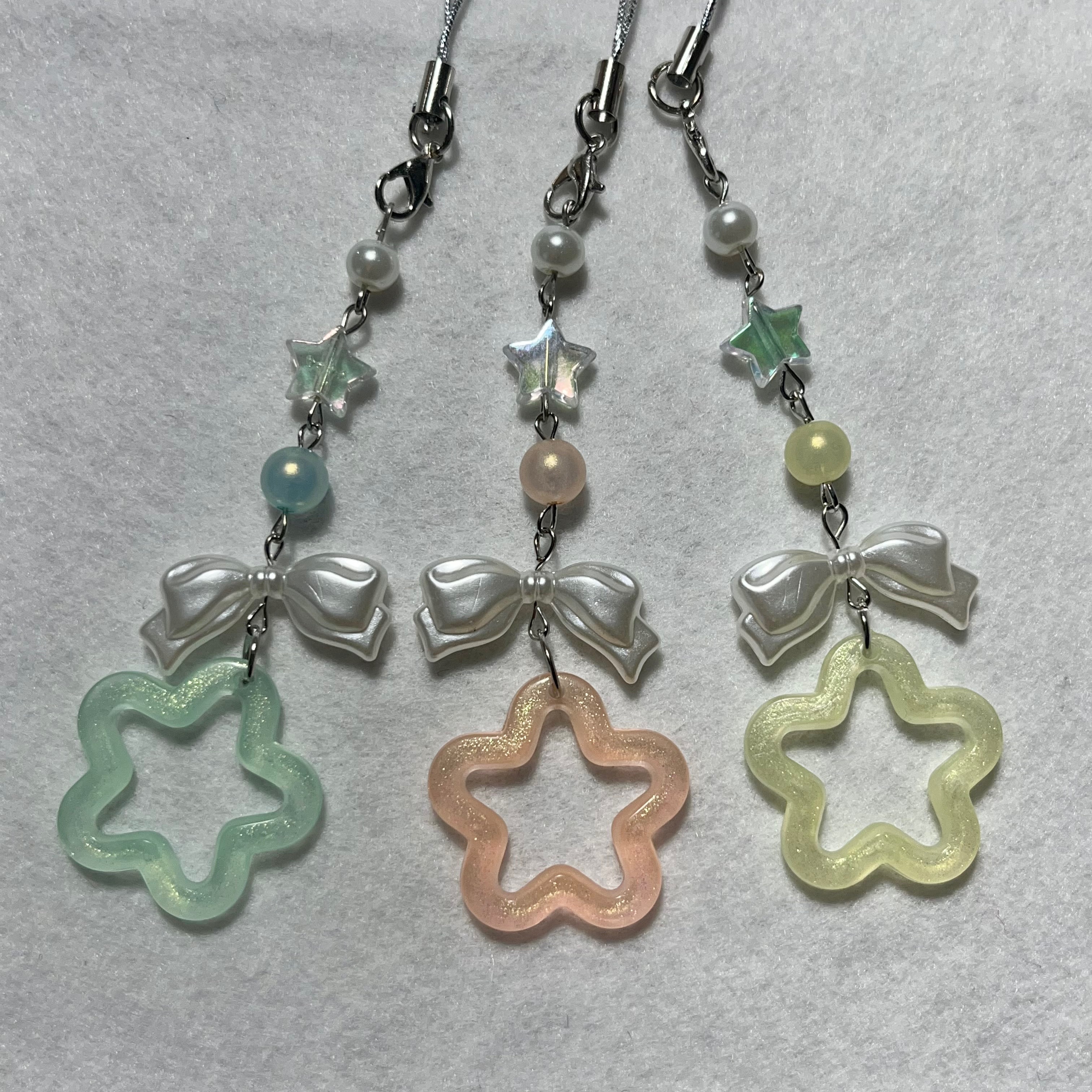 基礎吊飾-星星蝴蝶結