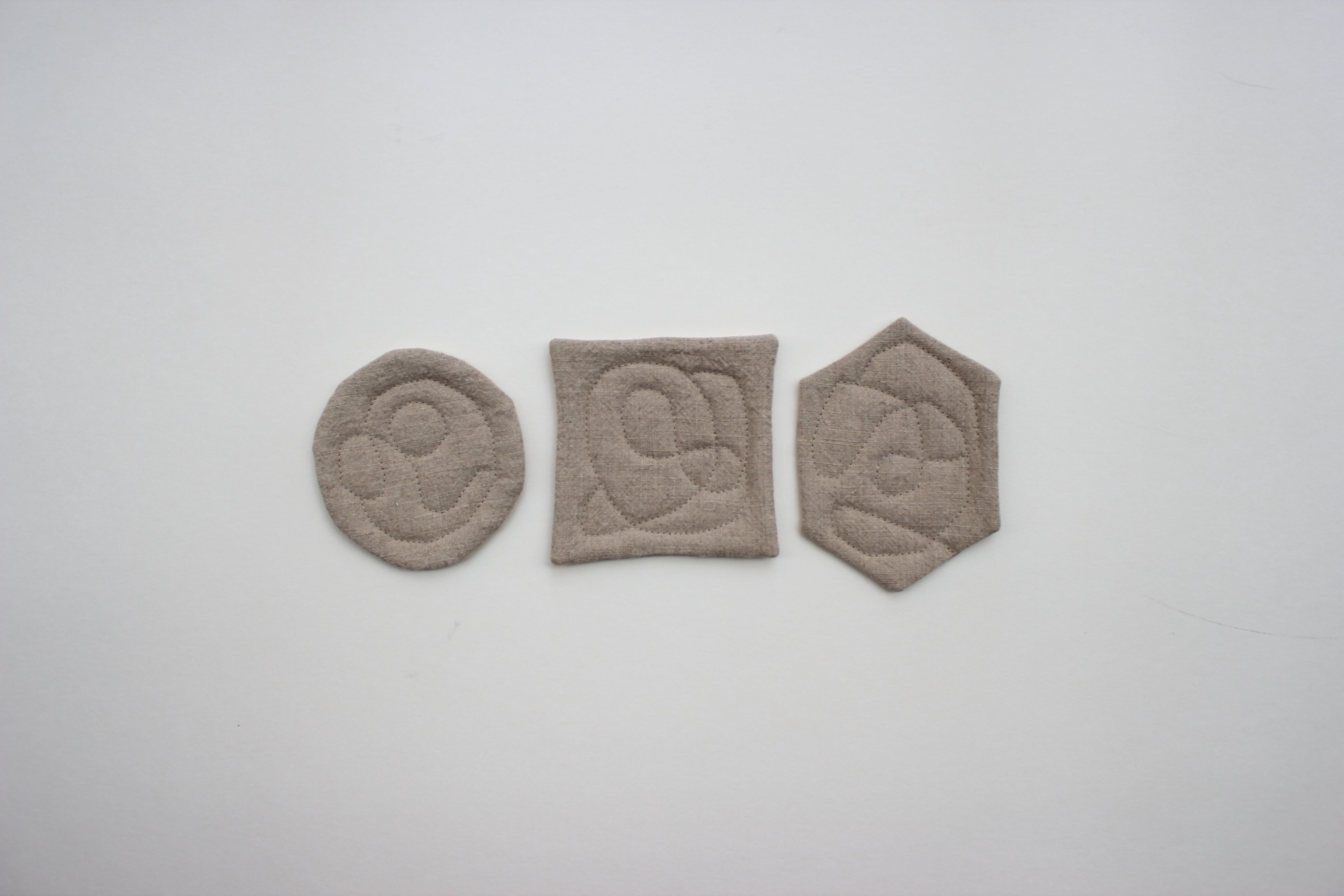 車織迴線杯墊/特選亞麻布