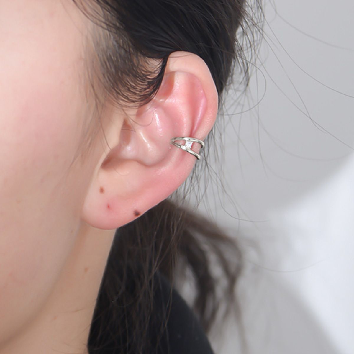 【Dolly’s】韓-全純銀 北晨之星 無耳洞耳骨夾韓國東大門個性輕奢 情人節禮物耳環耳釘 308D31