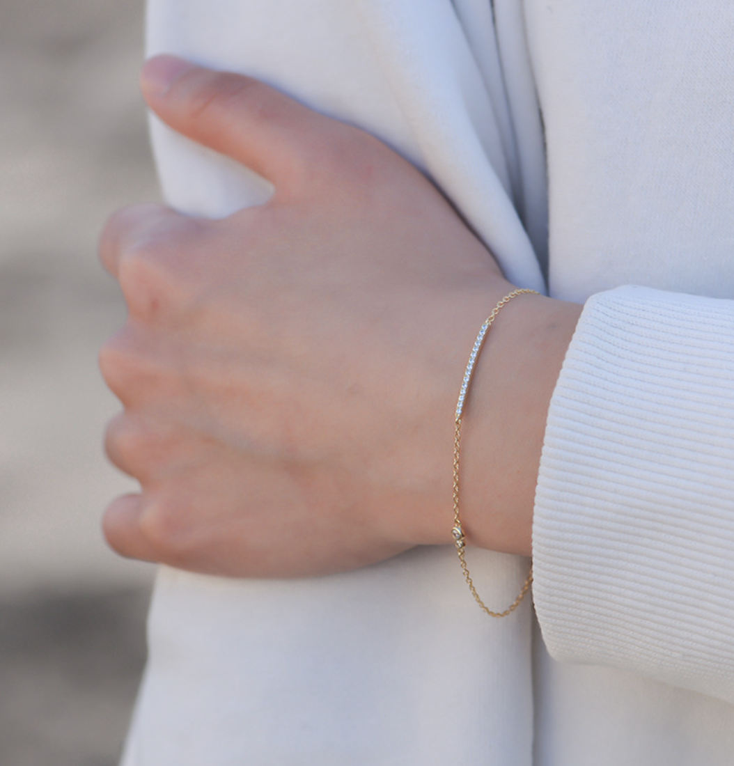 【Dolly’s】韓-全純銀 破曉清晨 鋯石設計 情人節禮物造型手鍊 308B06