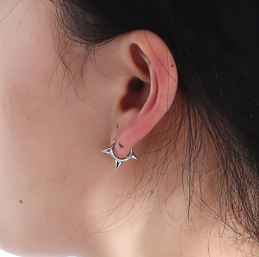 【Dolly’s】韓-全純銀 喵咪爆擊 心形貝殼可愛日系 情人節禮物耳環耳釘 308D28