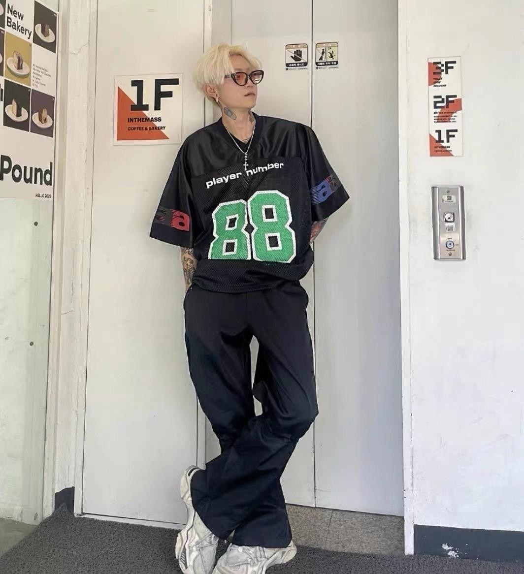 88 美式復古字母球衣