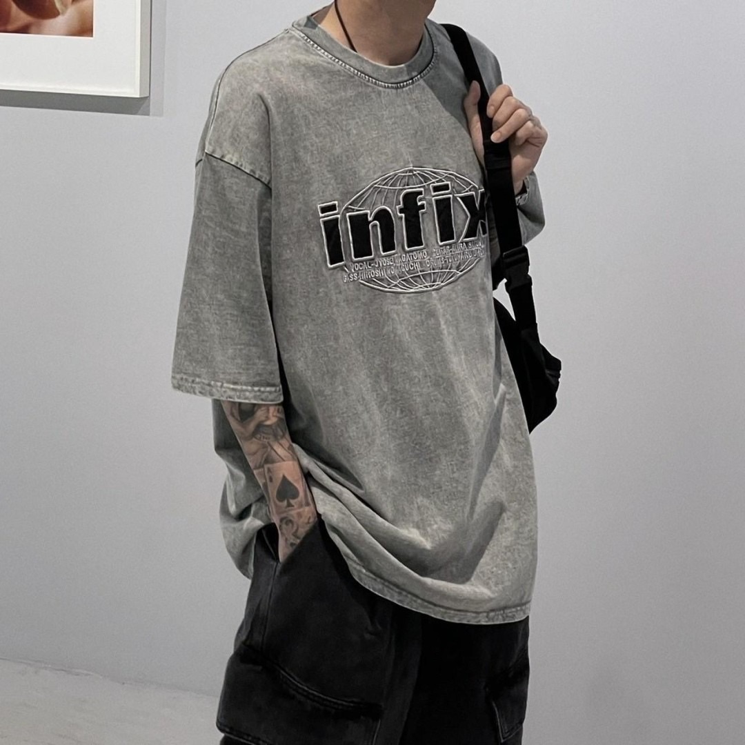 ❤️‍🔥人手一件 INFIX電繡水洗短T
