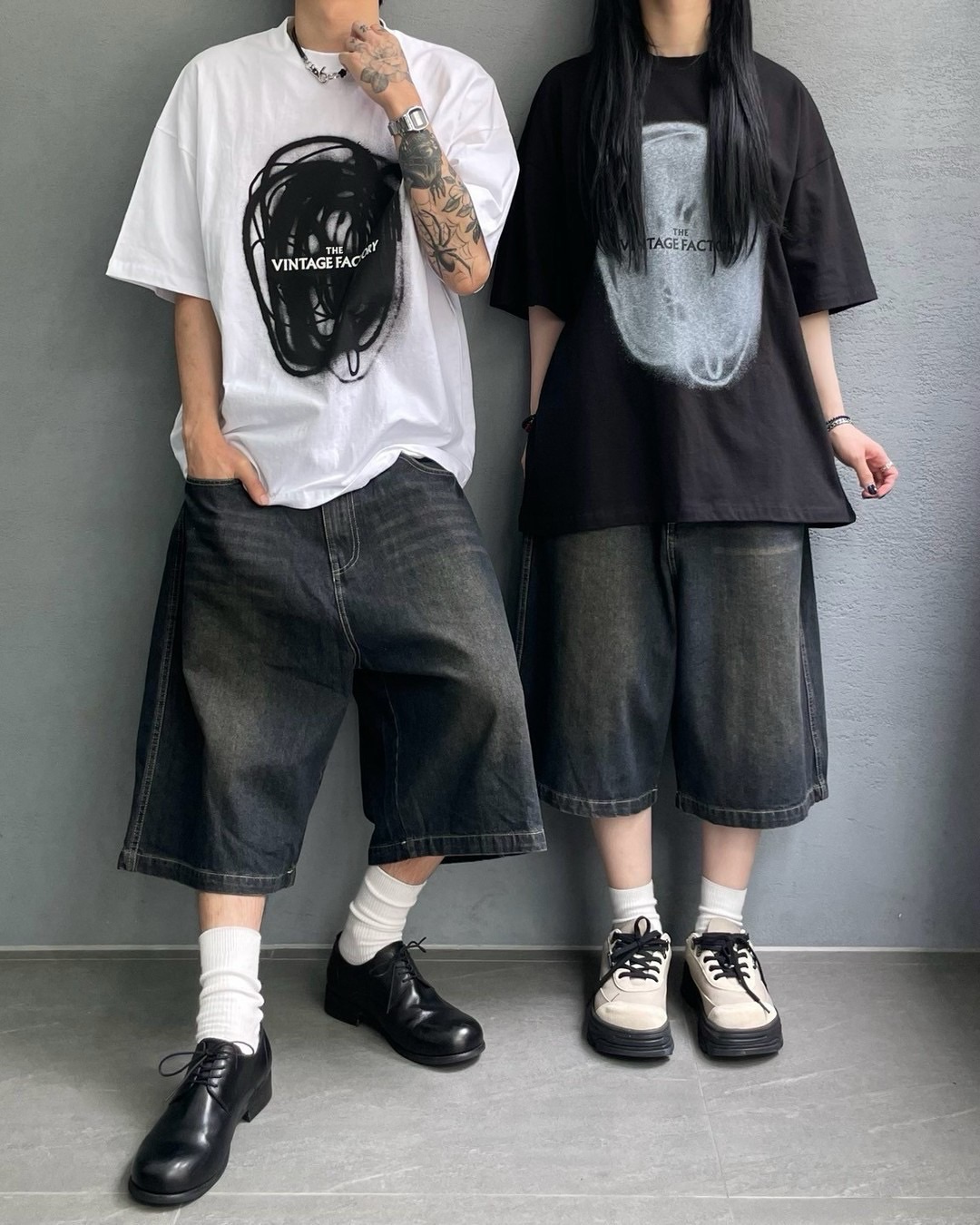 韓系藝術塗鴉短T