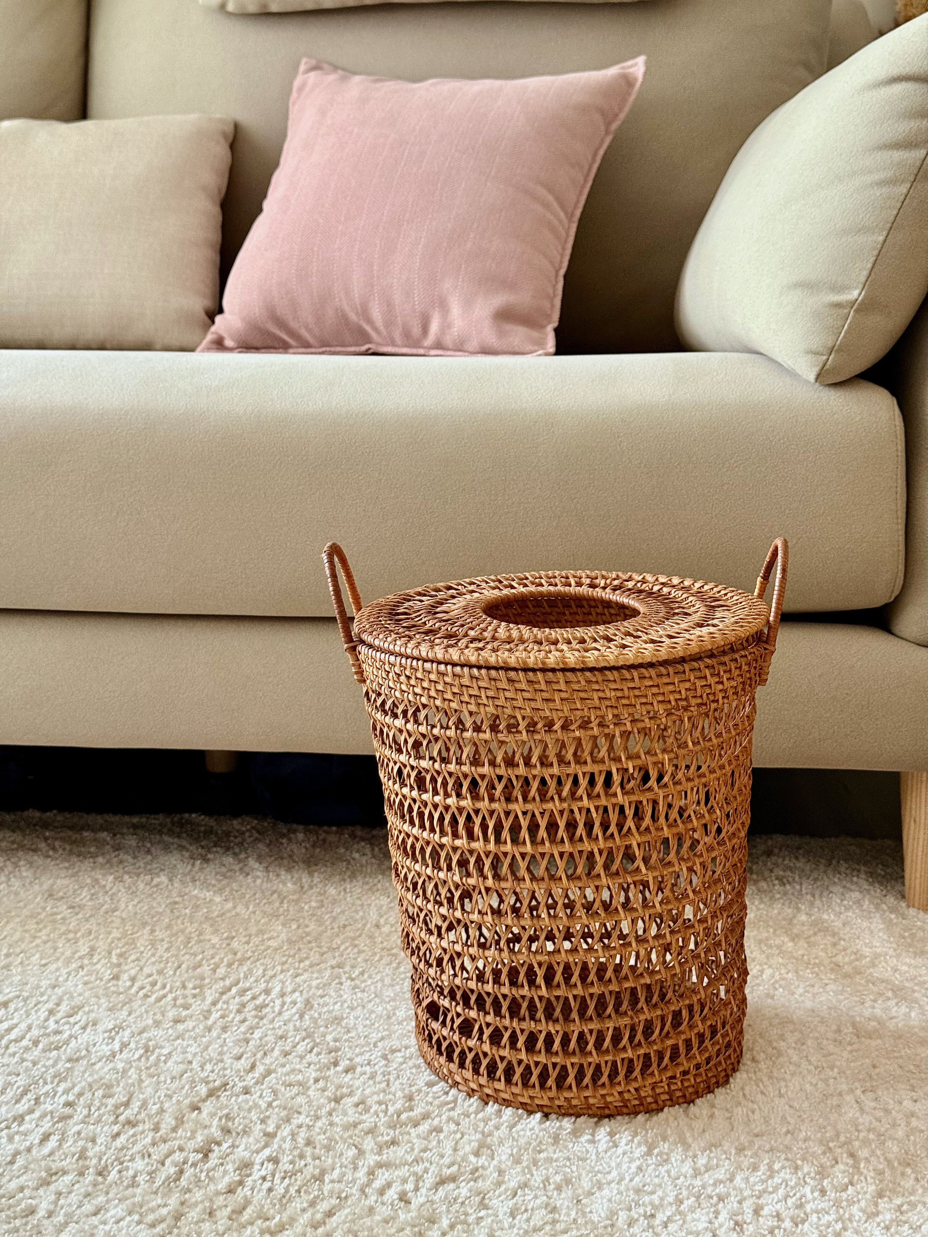 DecoDazzle🪬峇里島藤編簍空編織收納籃