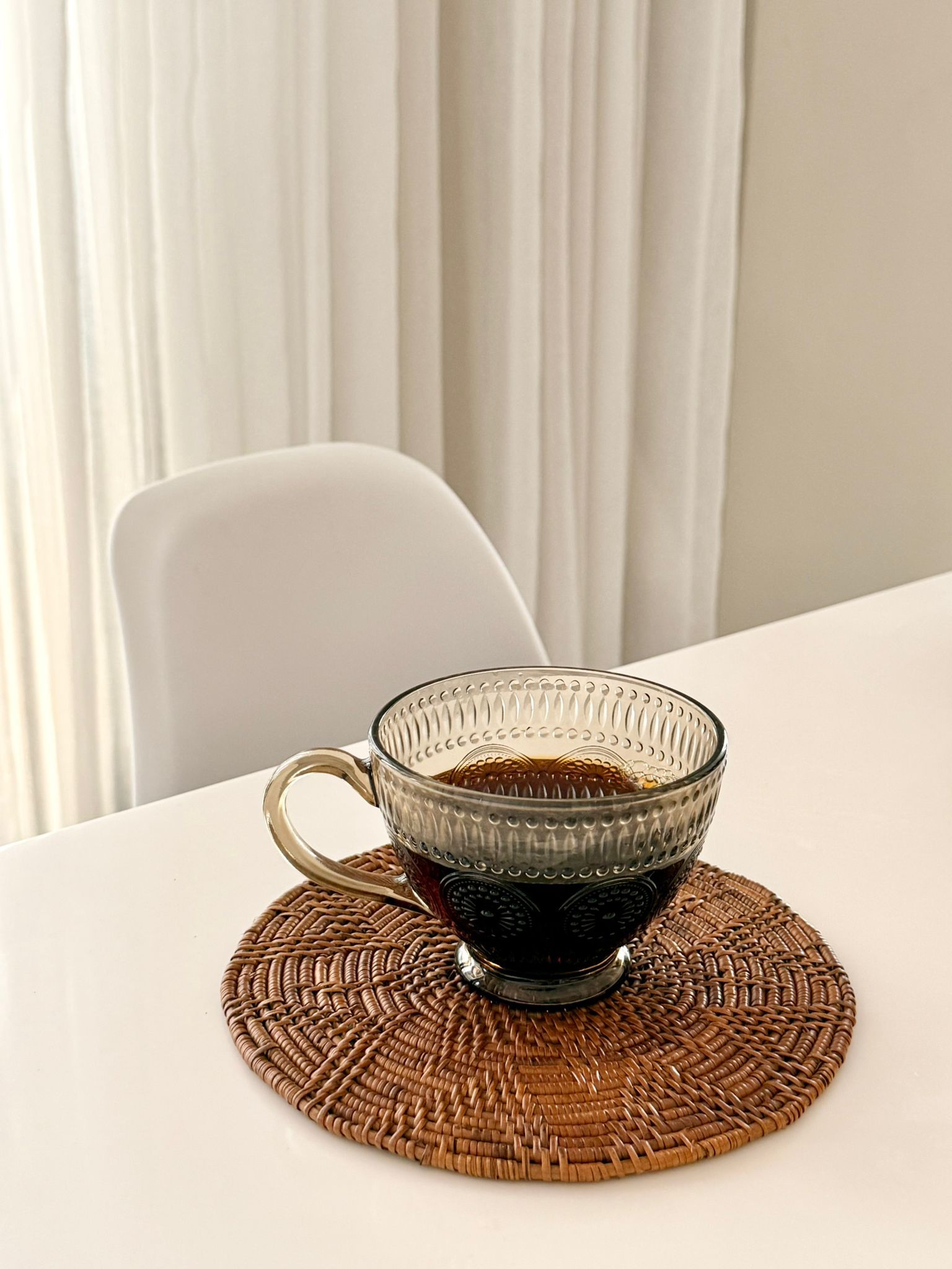 DecoDazzle🪬峇里島手工ATA藤編圓形餐墊