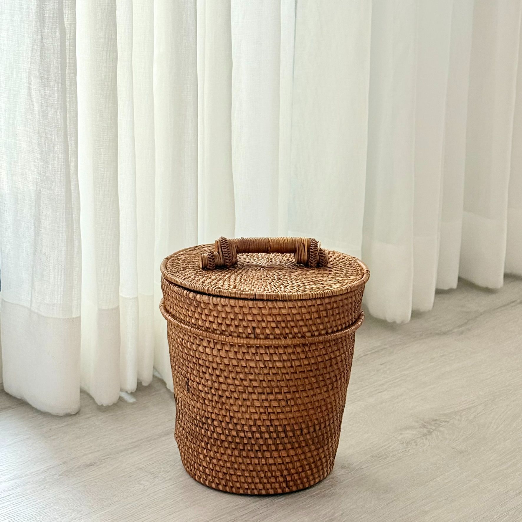 DecoDazzle🪬峇里島手工藤編收納桶 （小）