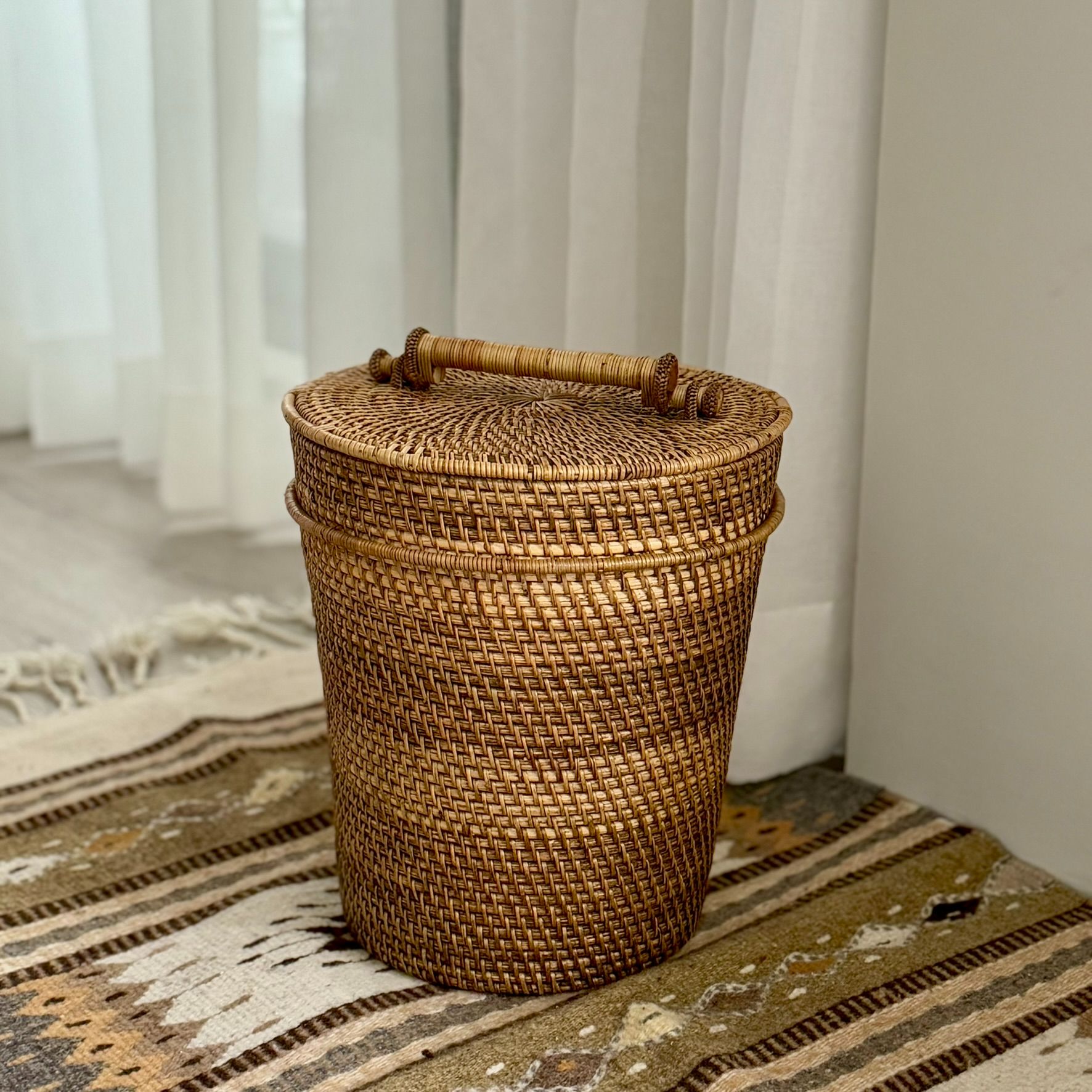 DecoDazzle🪬峇里島手工藤編收納桶