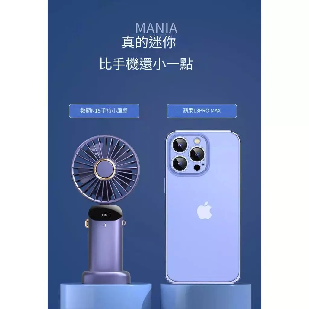 🛩️【快速出貨】大容量20000mAh 手持便攜風扇 迷你充電風扇 LED電量顯示 五檔風速 靜音強風力 USB充電