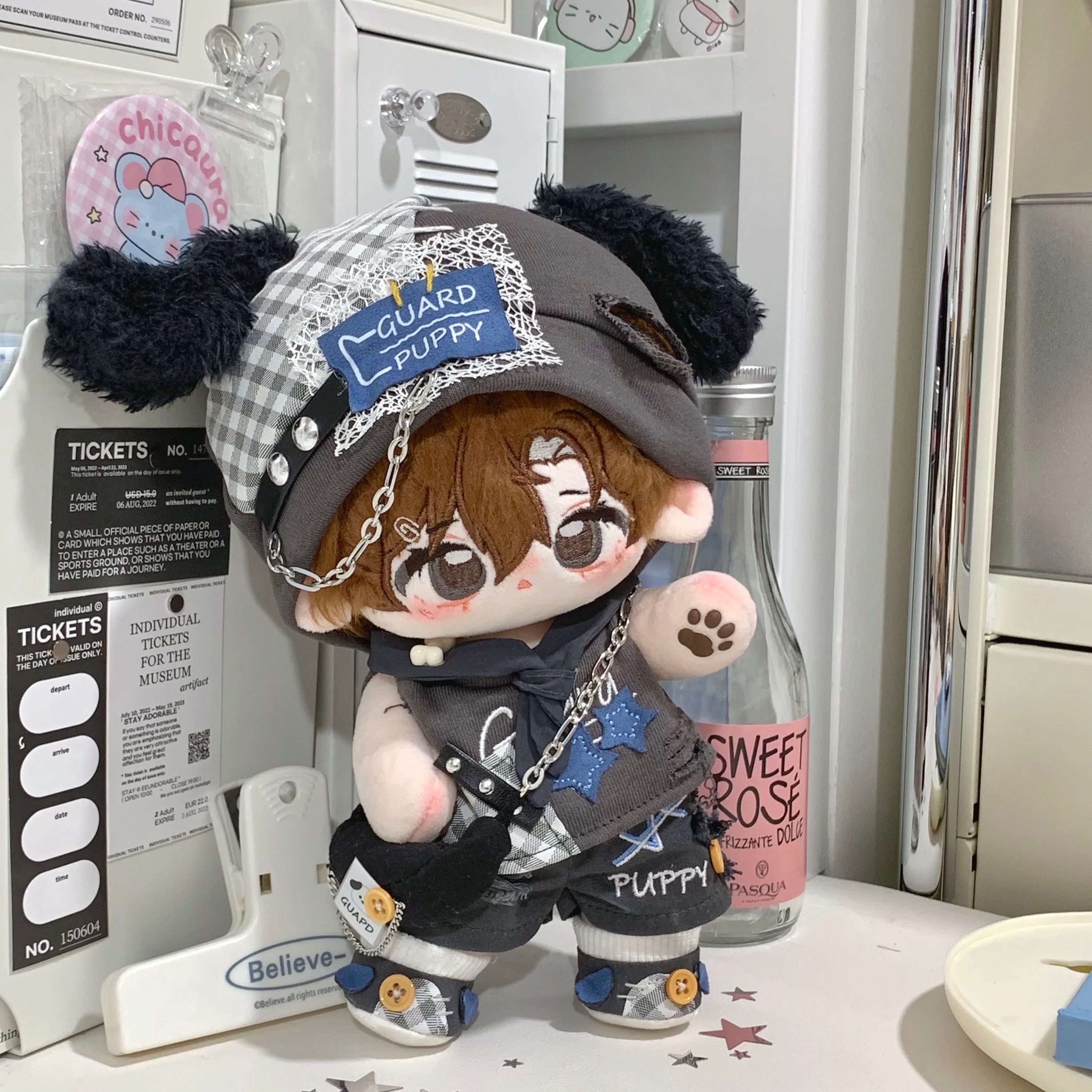 全新【電個卷】20CM 破損修狗 玩偶亞比酷帥套裝 6件套裝