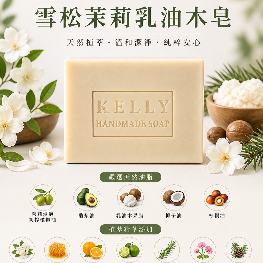 【雪松茉莉乳油木皂】