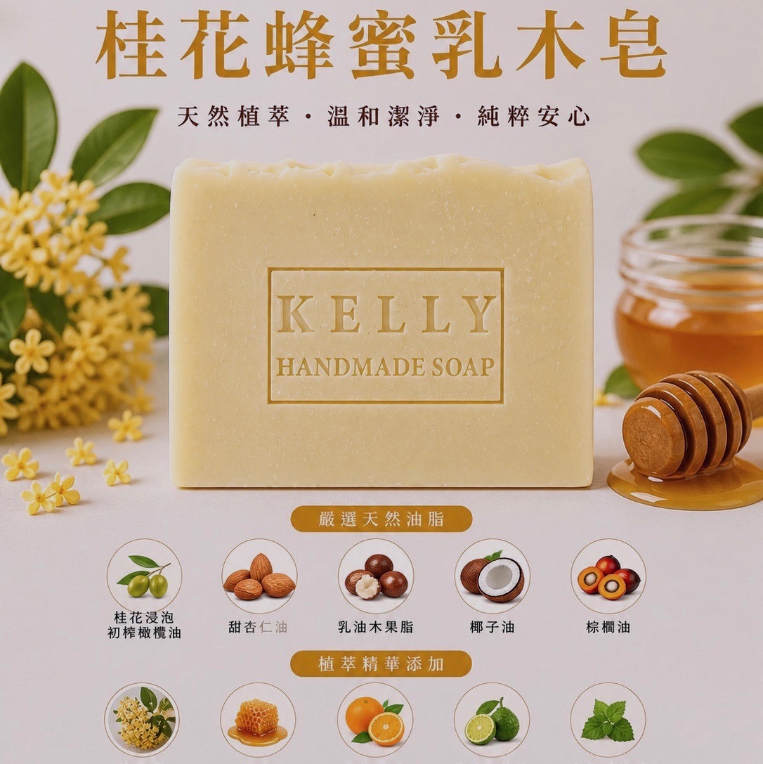 【桂花蜂蜜乳油木皂】