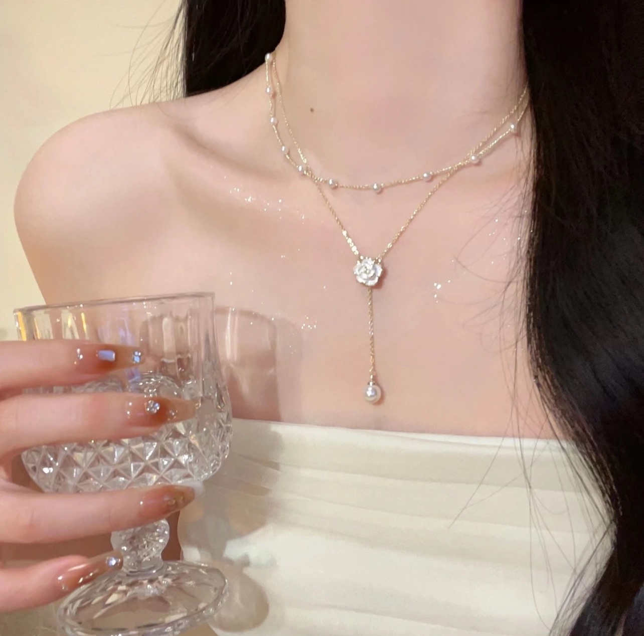 山茶花高級質感項鍊