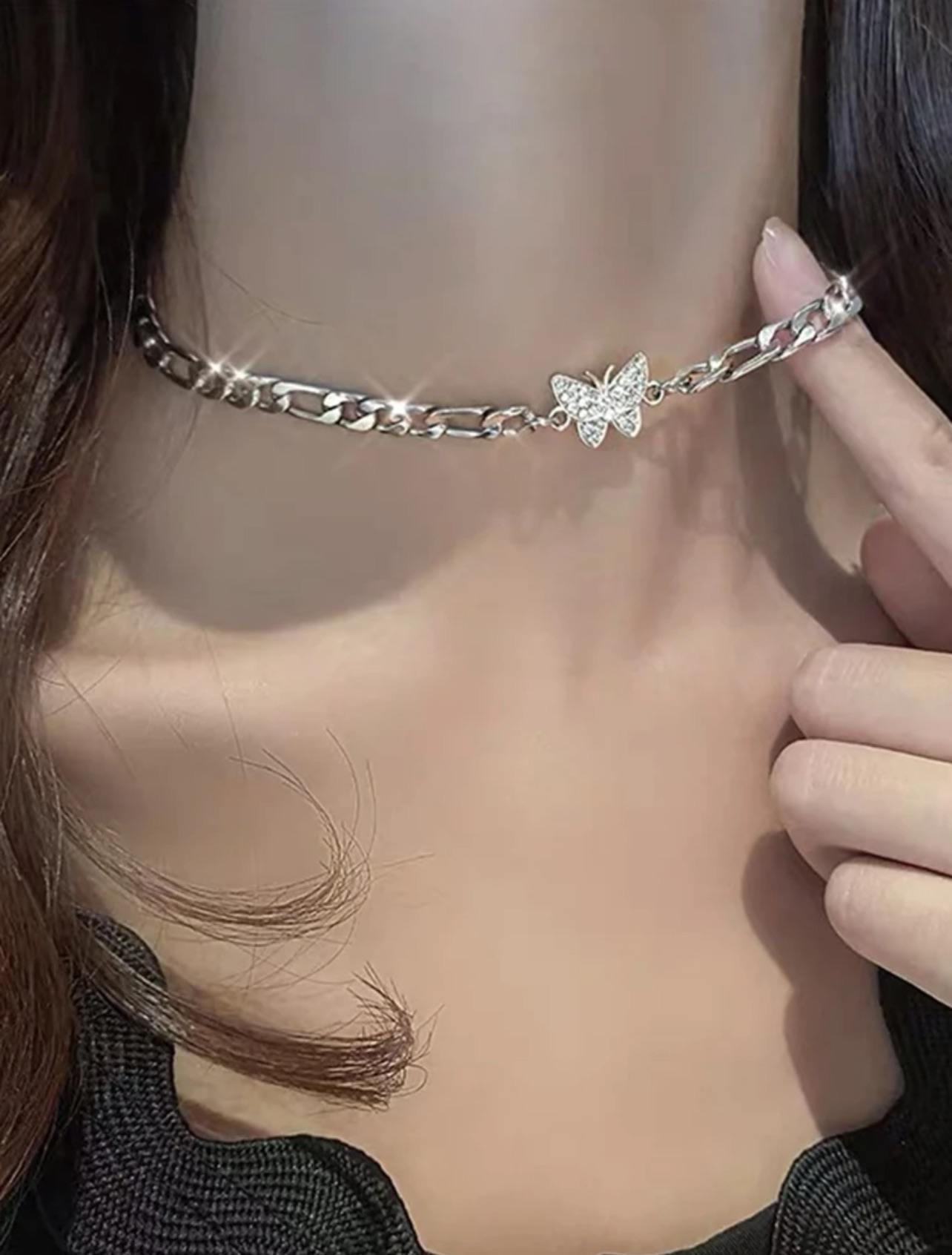 高級質感蝴蝶結頸鏈