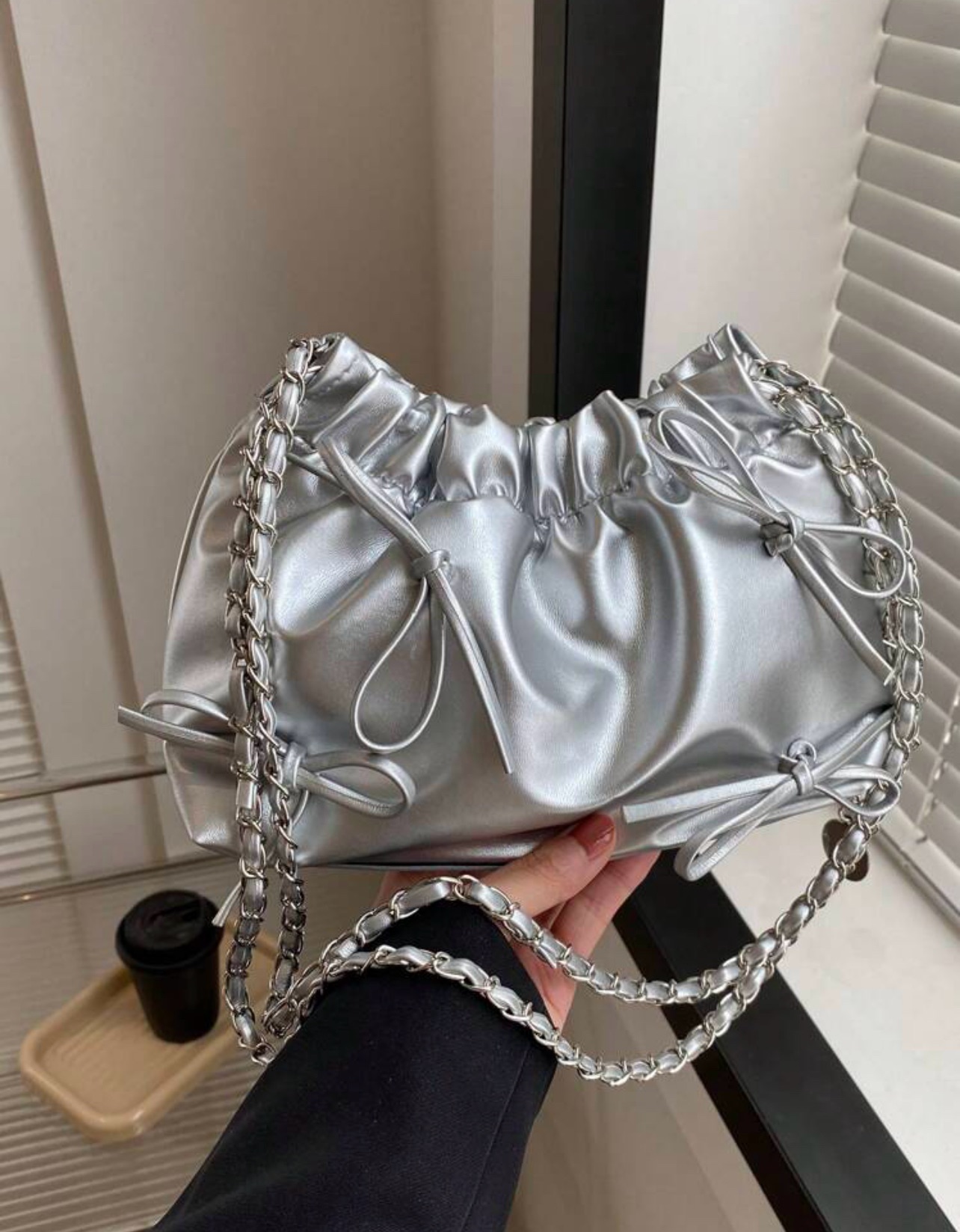 三色質感高級浪漫蝴蝶結包