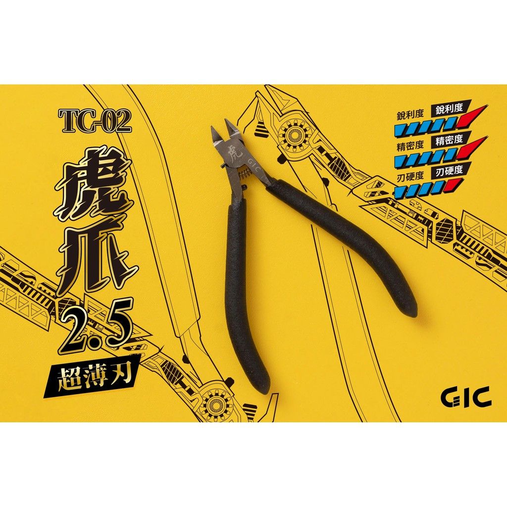 【GIC 】虎爪2.5 模型專用 超薄刃斜口鉗
