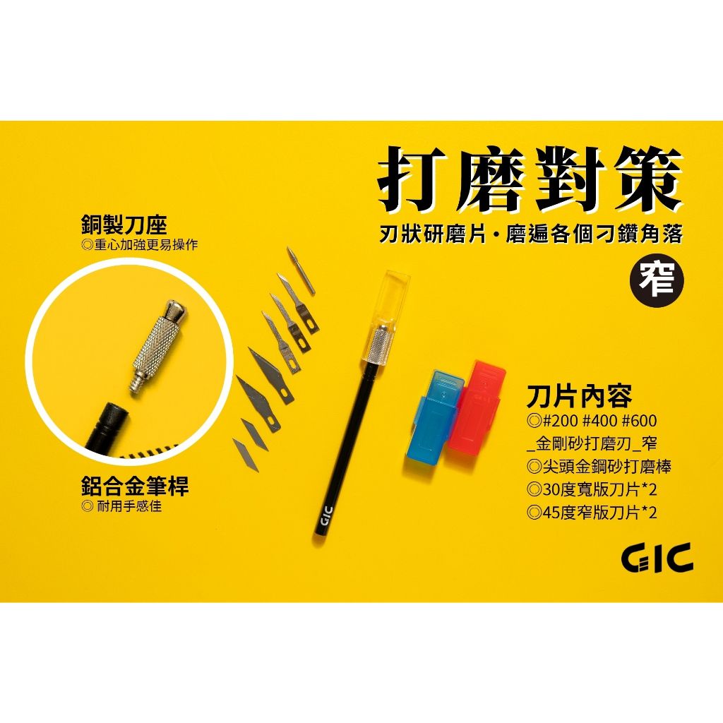 【GIC】研磨筆刀/窄版/寬版/模型專用