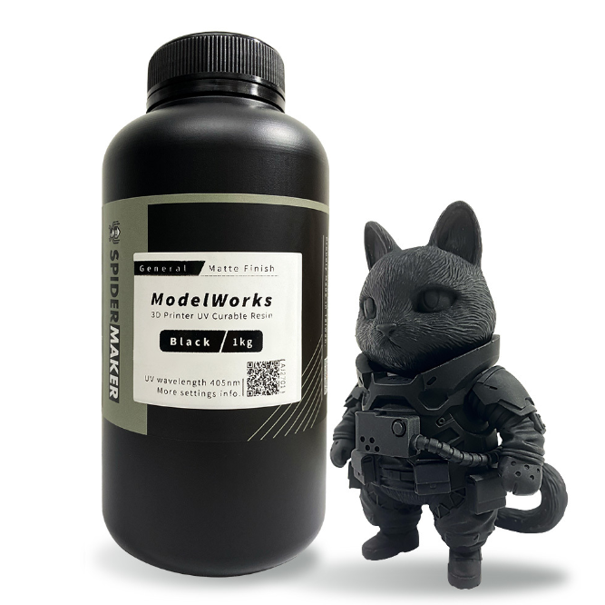 ModelWorks 模型光固化樹脂 ｜消光黑 1Kg