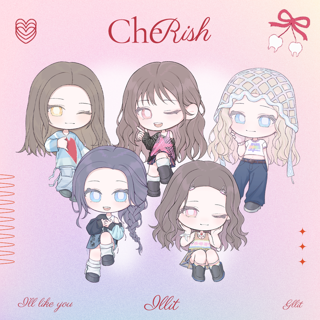 ILLIT-Cherish 🍒🎀 串串吊飾