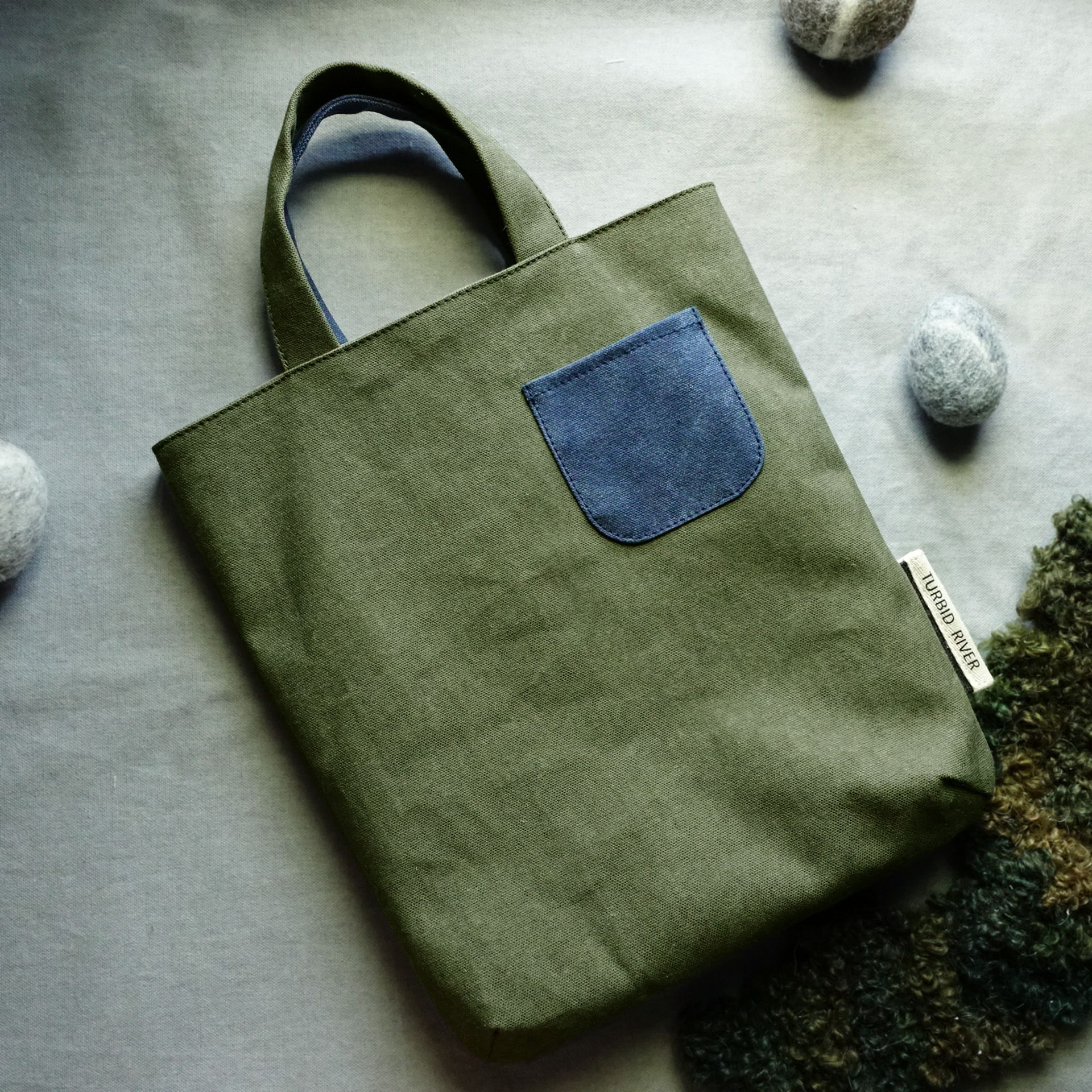 小布書袋書袋 | 沼澤綠 | 厚磅水洗帆布 | 11吋 iPad可置入