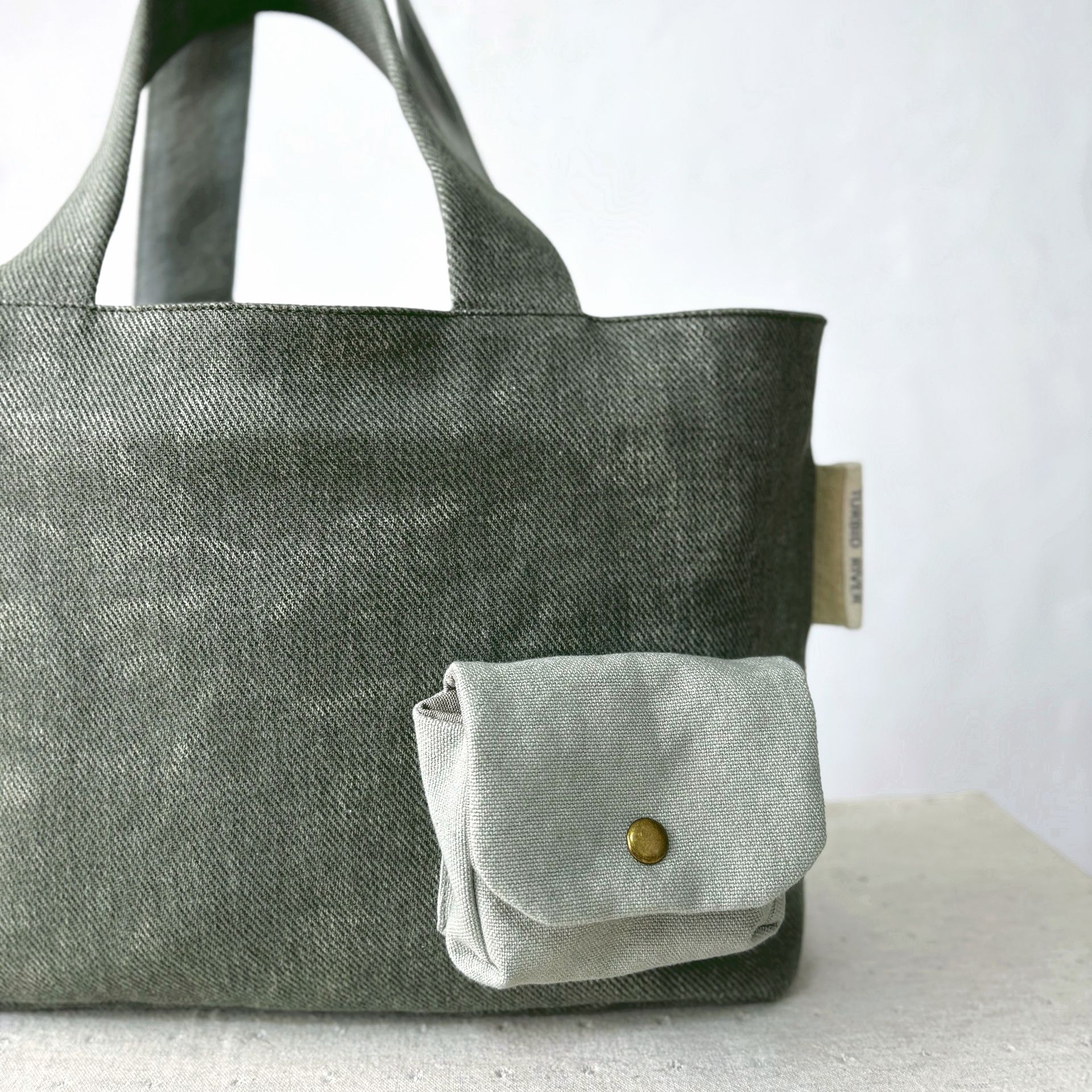 | 11吋 X 蒼森綠 | 自然四景系列 大容量托特 | 厚磅水洗帆布 |