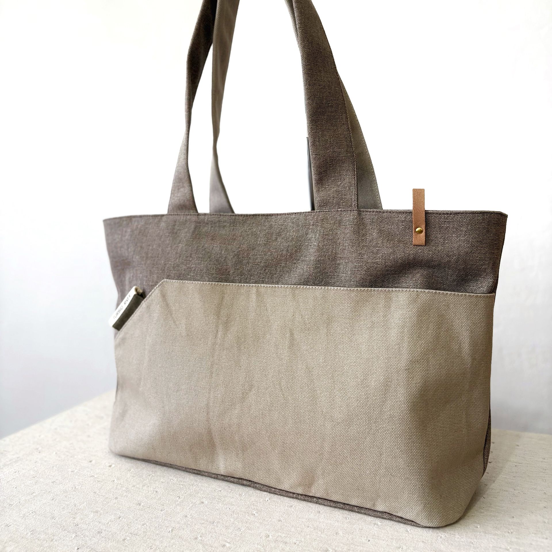 | 13吋 X 暖木棕 | 自然四景系列 大容量托特 | 厚磅水洗帆布 |