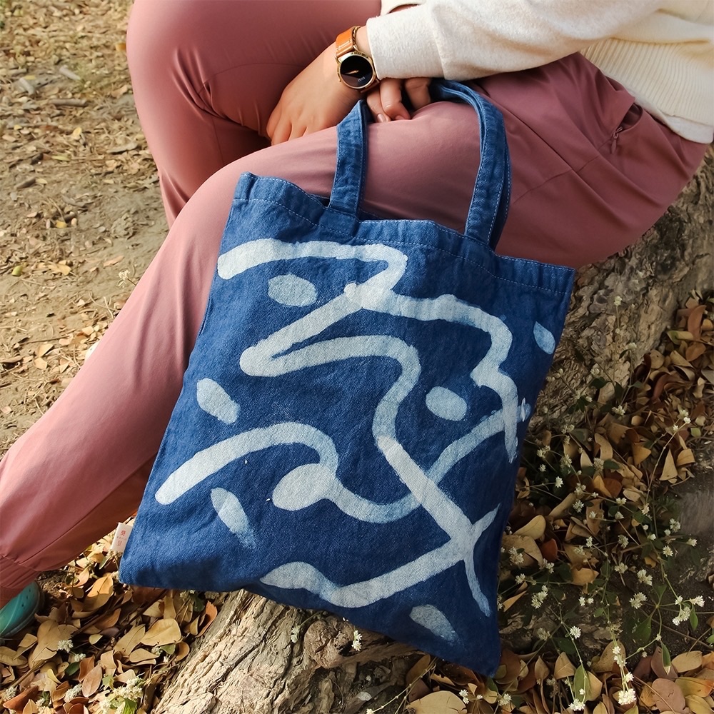 手工蠟染詩情畫藝A4帆布包