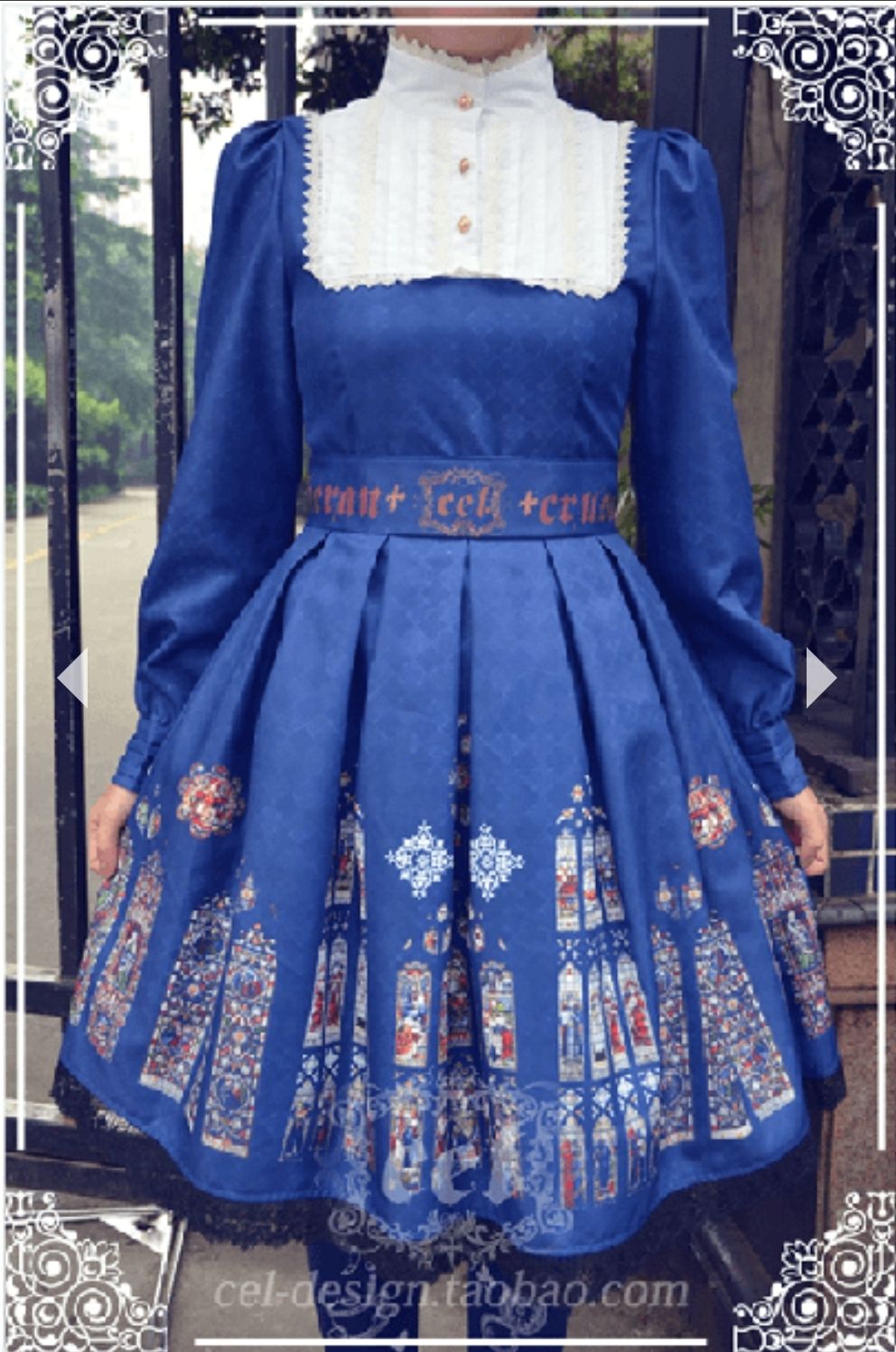 CEL St. Augustine’s Abbey OP 彩窗 黑 xl碼 lolita
