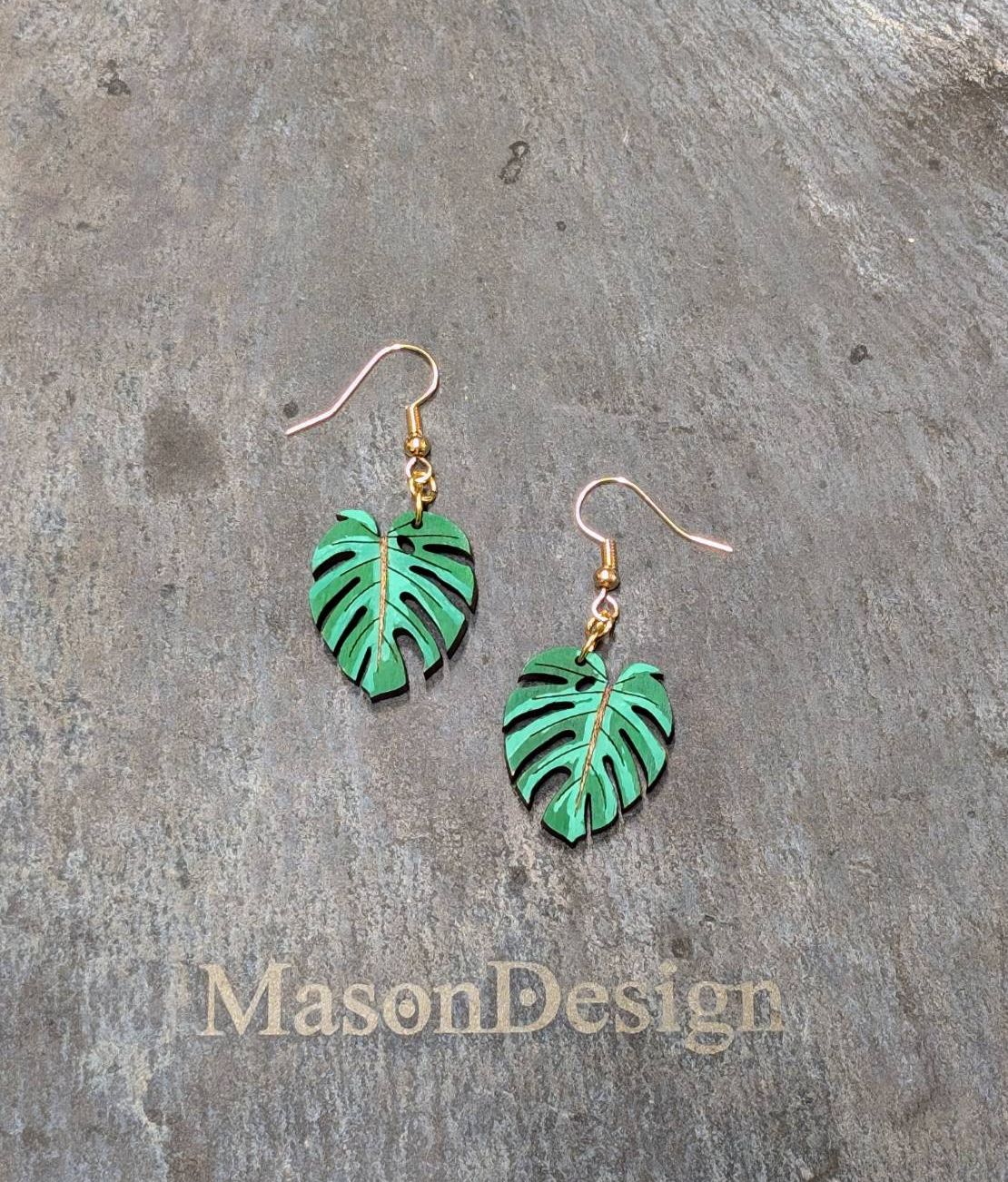 梅森設計[手作] 龜貝芋-實木耳環