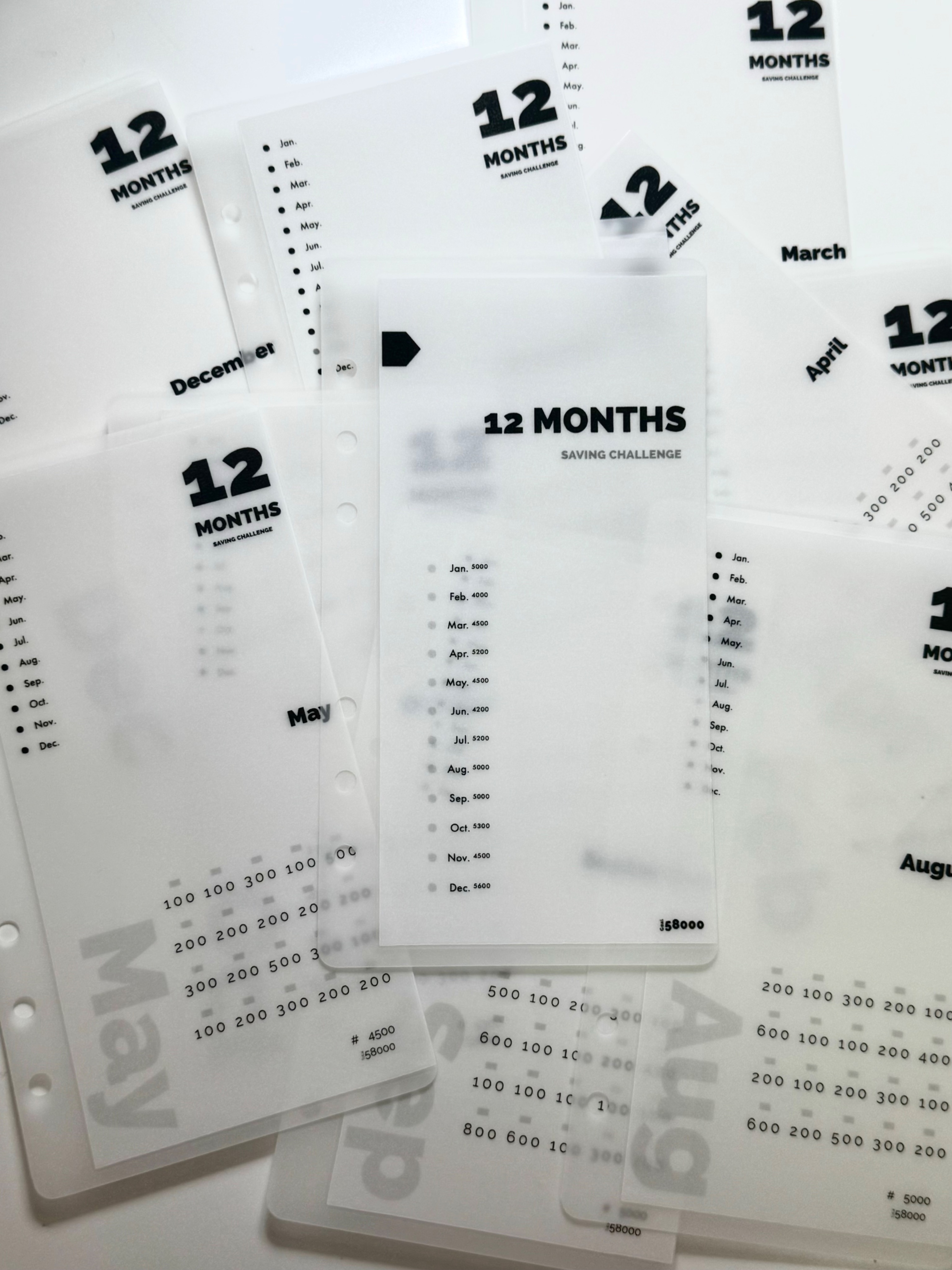 簡約版2.0 12個月份存錢挑戰