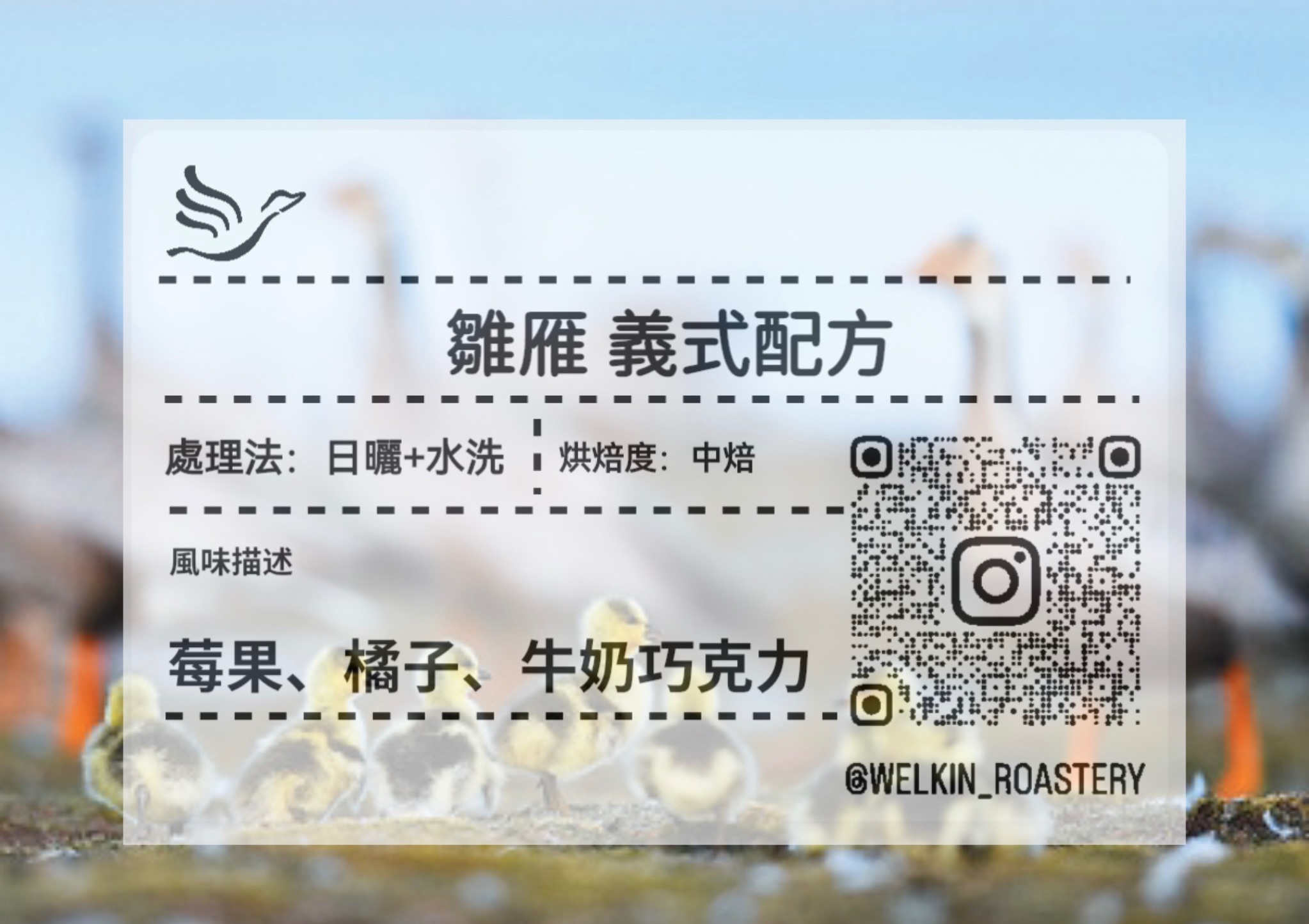 雛雁義式配方 中烘焙
