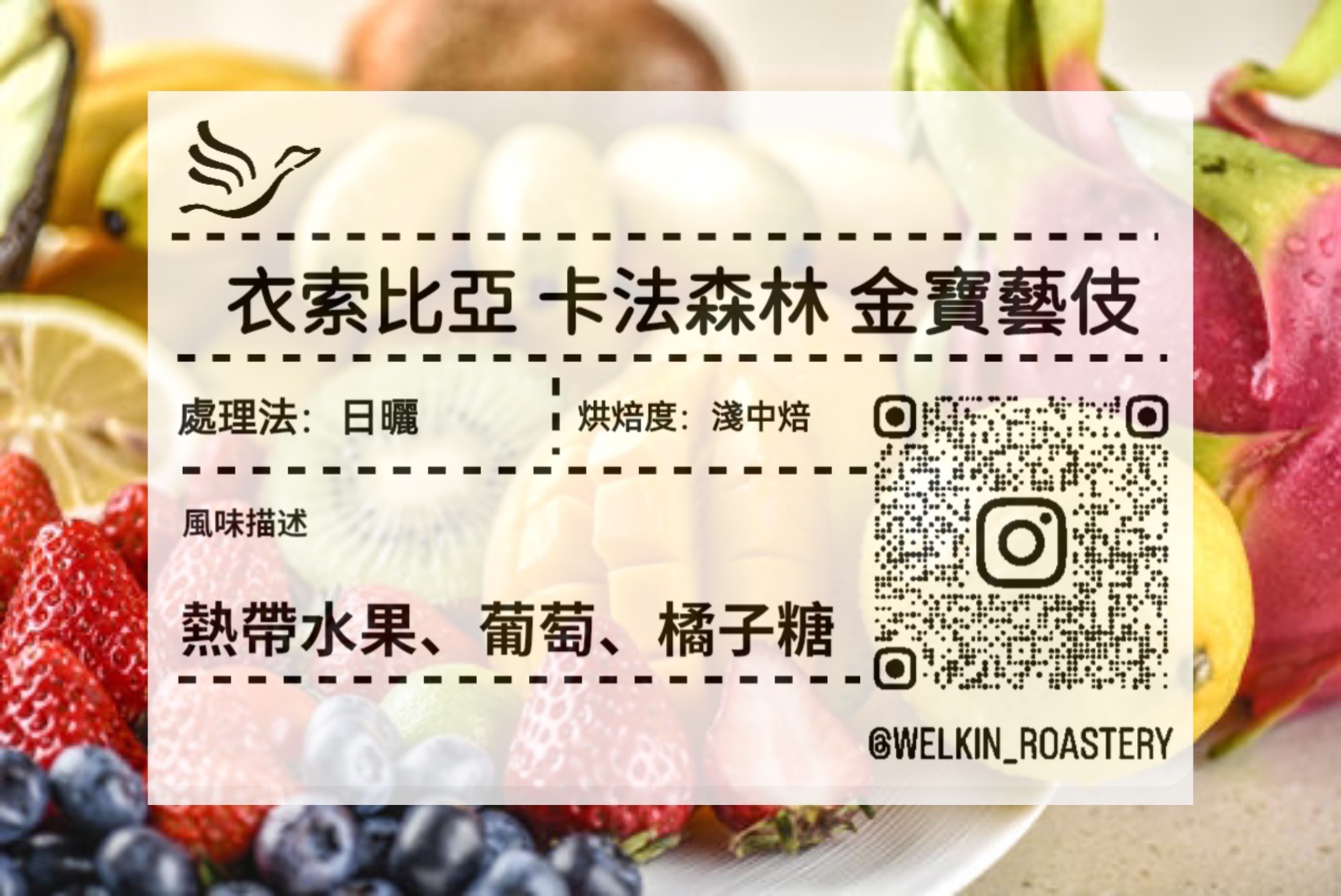 嚐鮮9折 衣索比亞 卡法森林 金寶藝伎 日曬