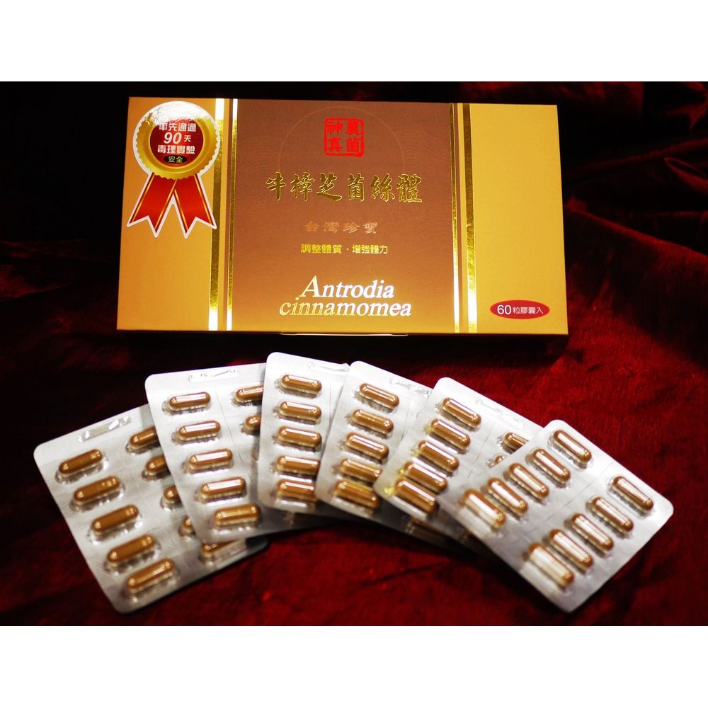 【神農真菌】牛樟芝菌絲體食品膠囊 （60粒膠囊 / 盒）