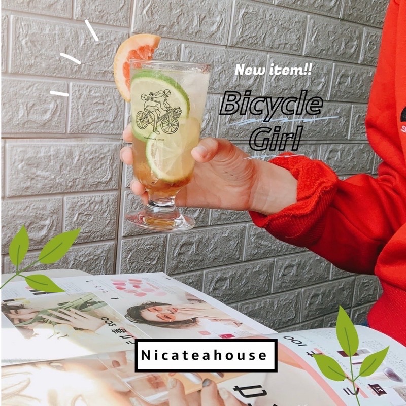 𝘽𝙞𝙘𝙮𝙘𝙡𝙚  𝙂𝙞𝙧𝙡 ღ腳踏車女孩玻璃杯